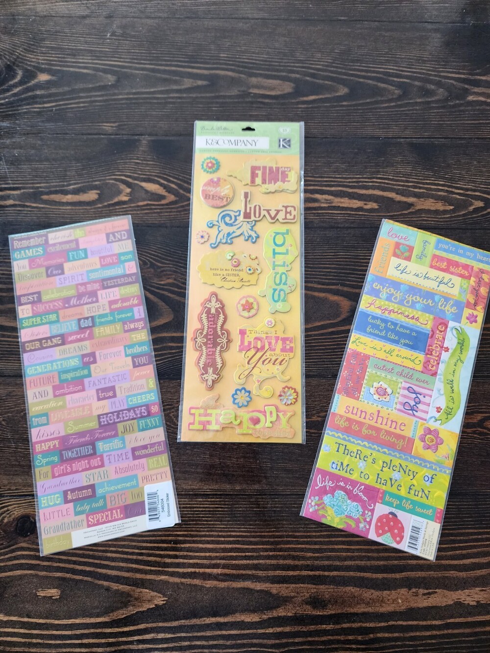 Scrapbooking Stickers - Love Girly 3D Jumbo Sheets - K&Co Lot New Retired #22